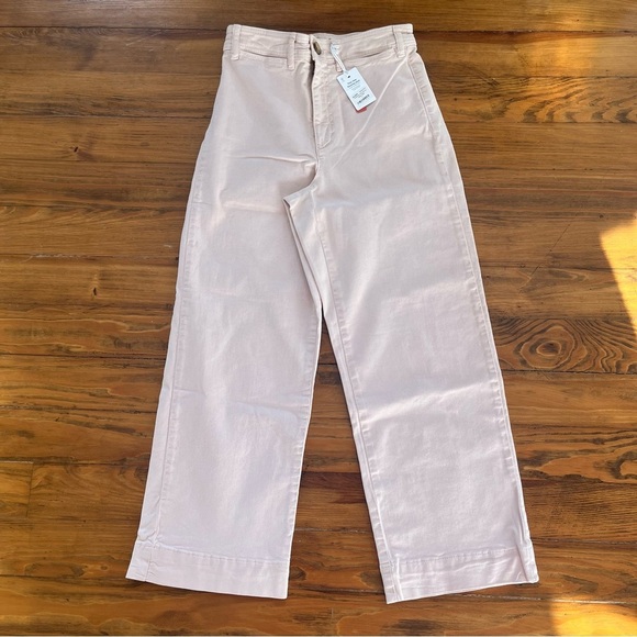 Marine Layer NEW Bridget Slim Wide Leg Crop Peach Whip Cropped size 4 - Picture 2 of 16